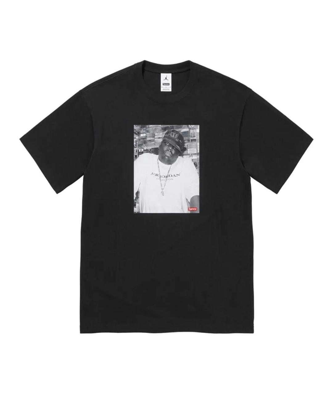 SUPREME Черная синтетическая футболка, фото 1