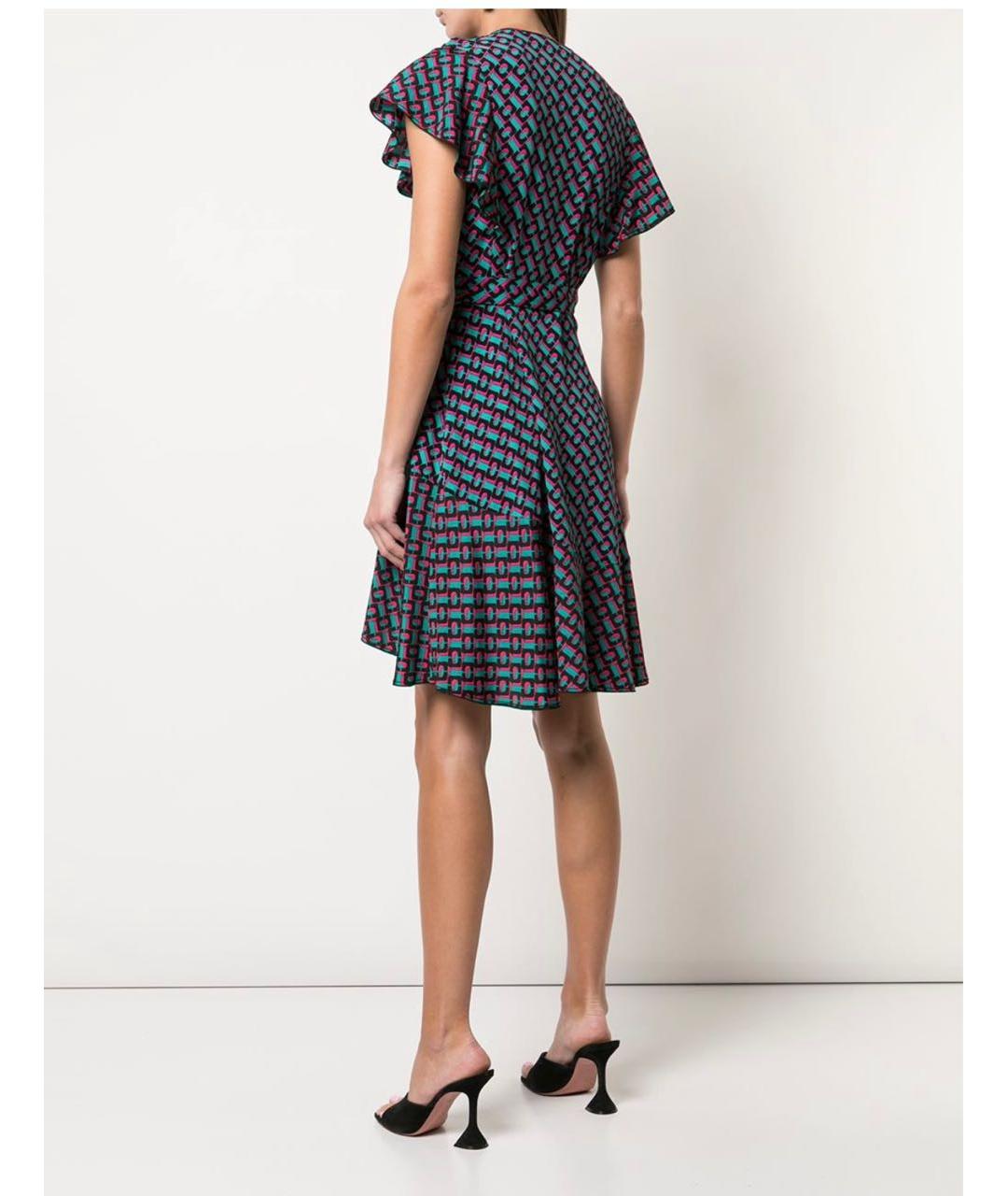 DIANE VON FURSTENBERG Мульти вискозное повседневное платье, фото 3