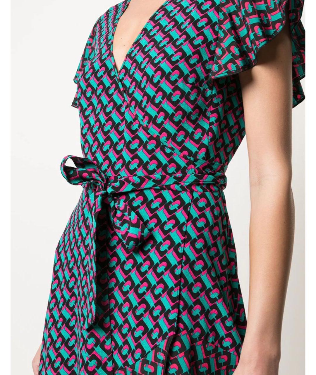 DIANE VON FURSTENBERG Мульти вискозное повседневное платье, фото 4