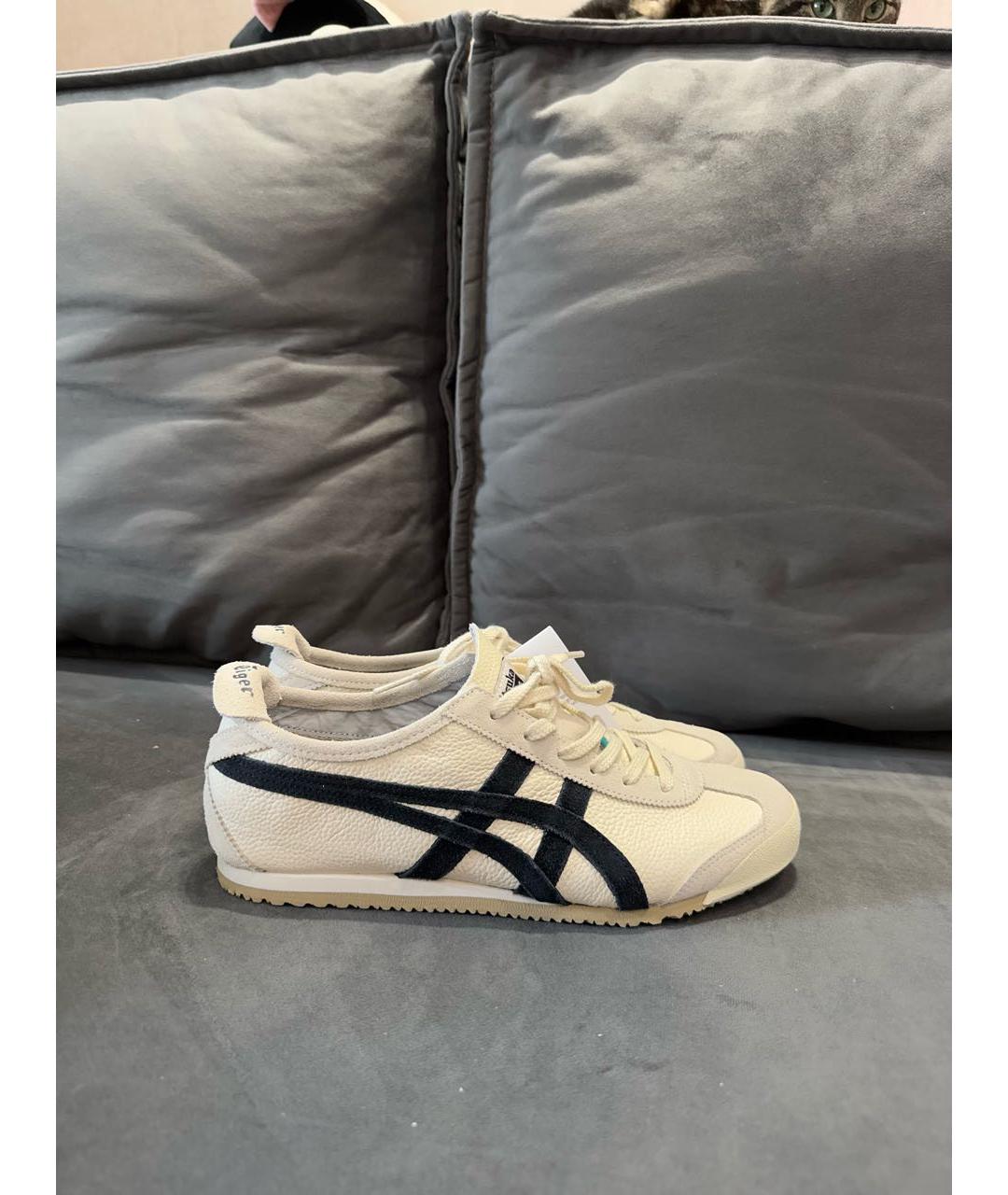 ONITSUKA TIGER Бежевые кожаные кеды, фото 8