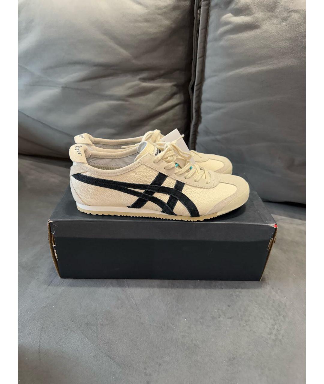 ONITSUKA TIGER Бежевые кожаные кеды, фото 5