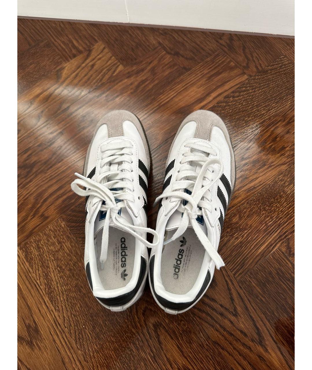 ADIDAS Белые кожаные кеды, фото 6