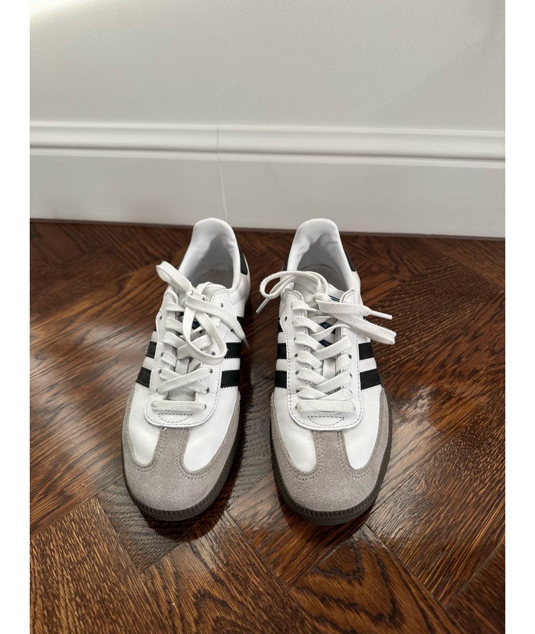 ADIDAS Белые кожаные кеды, фото 3