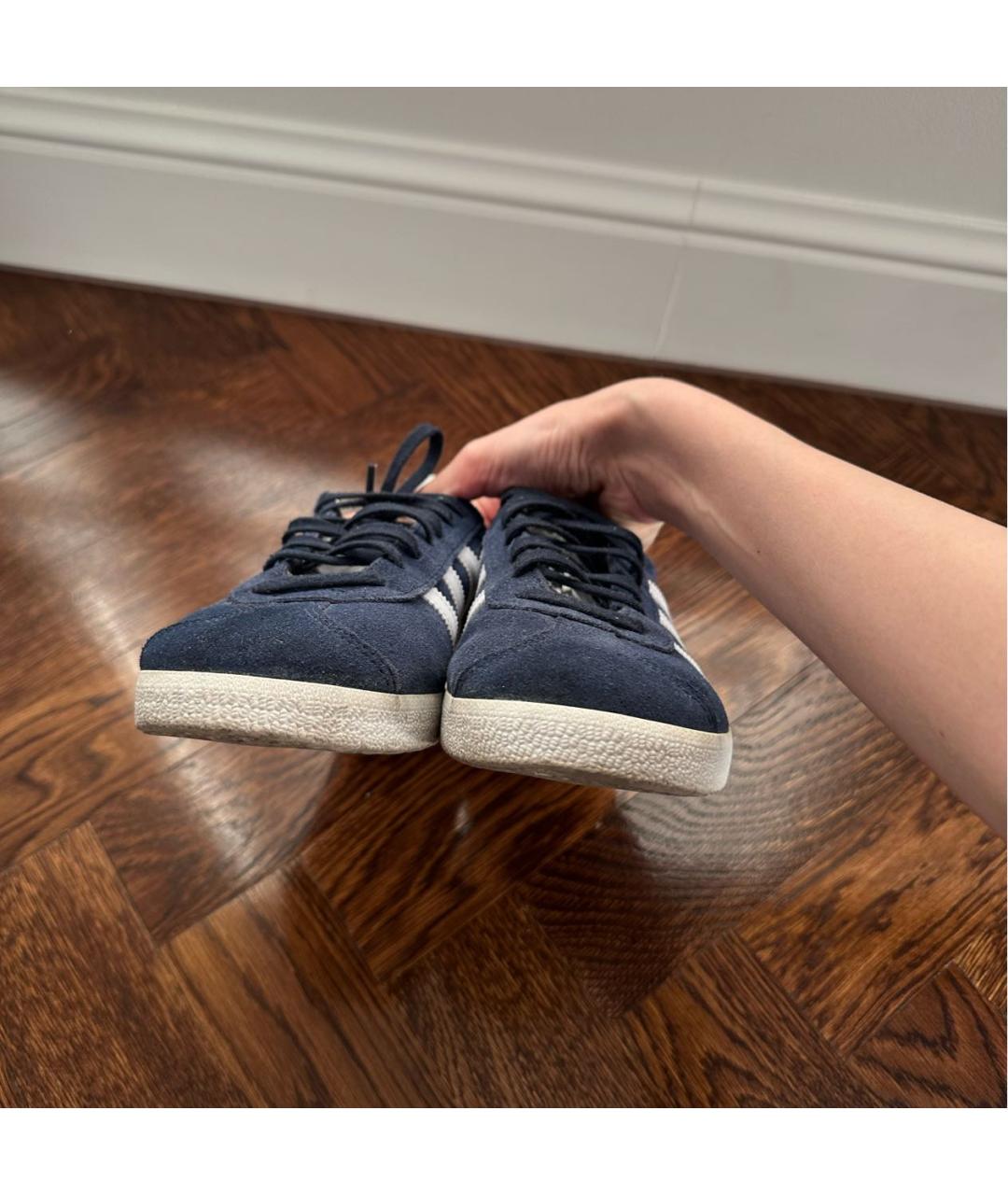 ADIDAS Темно-синие замшевые кеды, фото 6