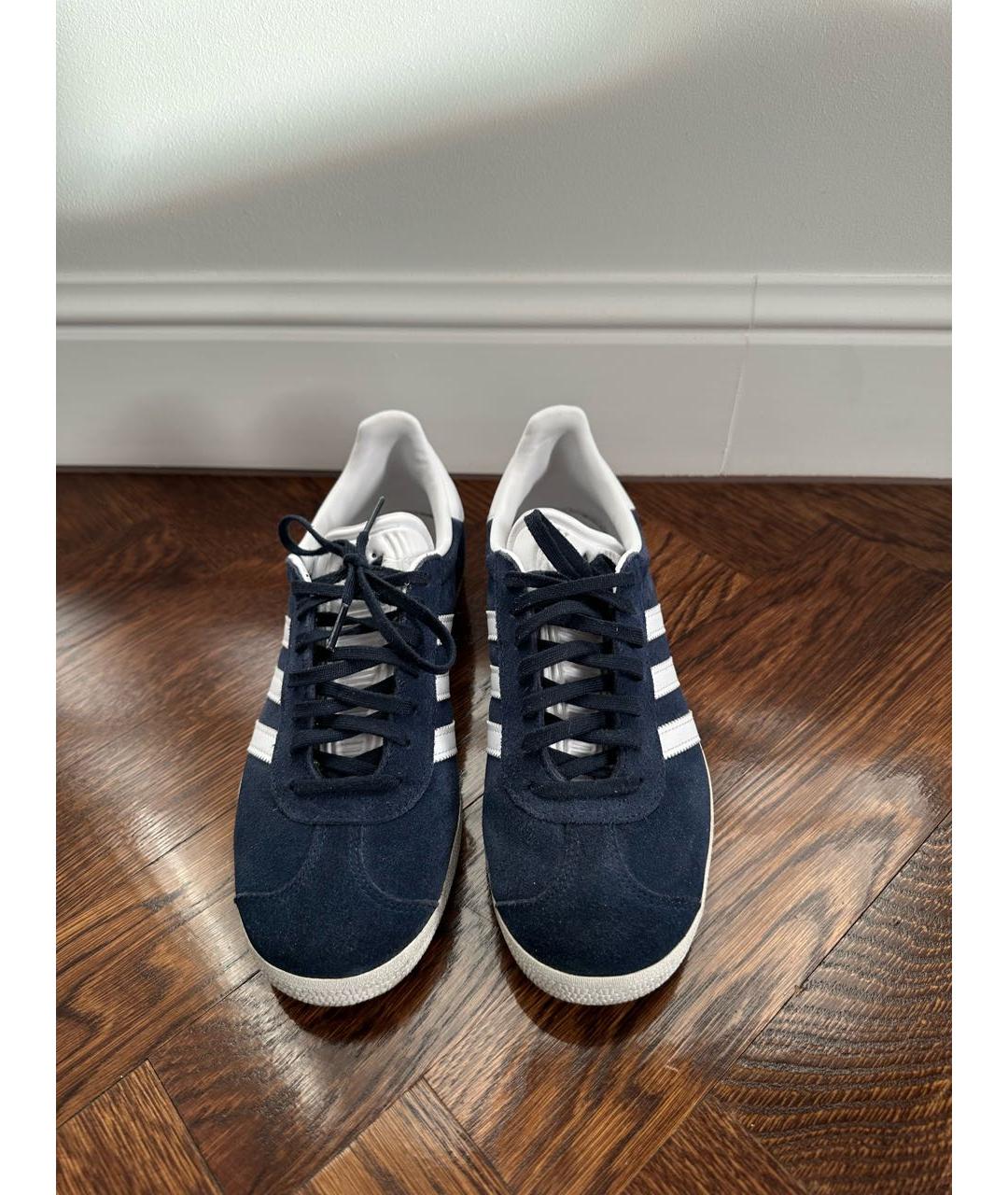 ADIDAS Темно-синие замшевые кеды, фото 2