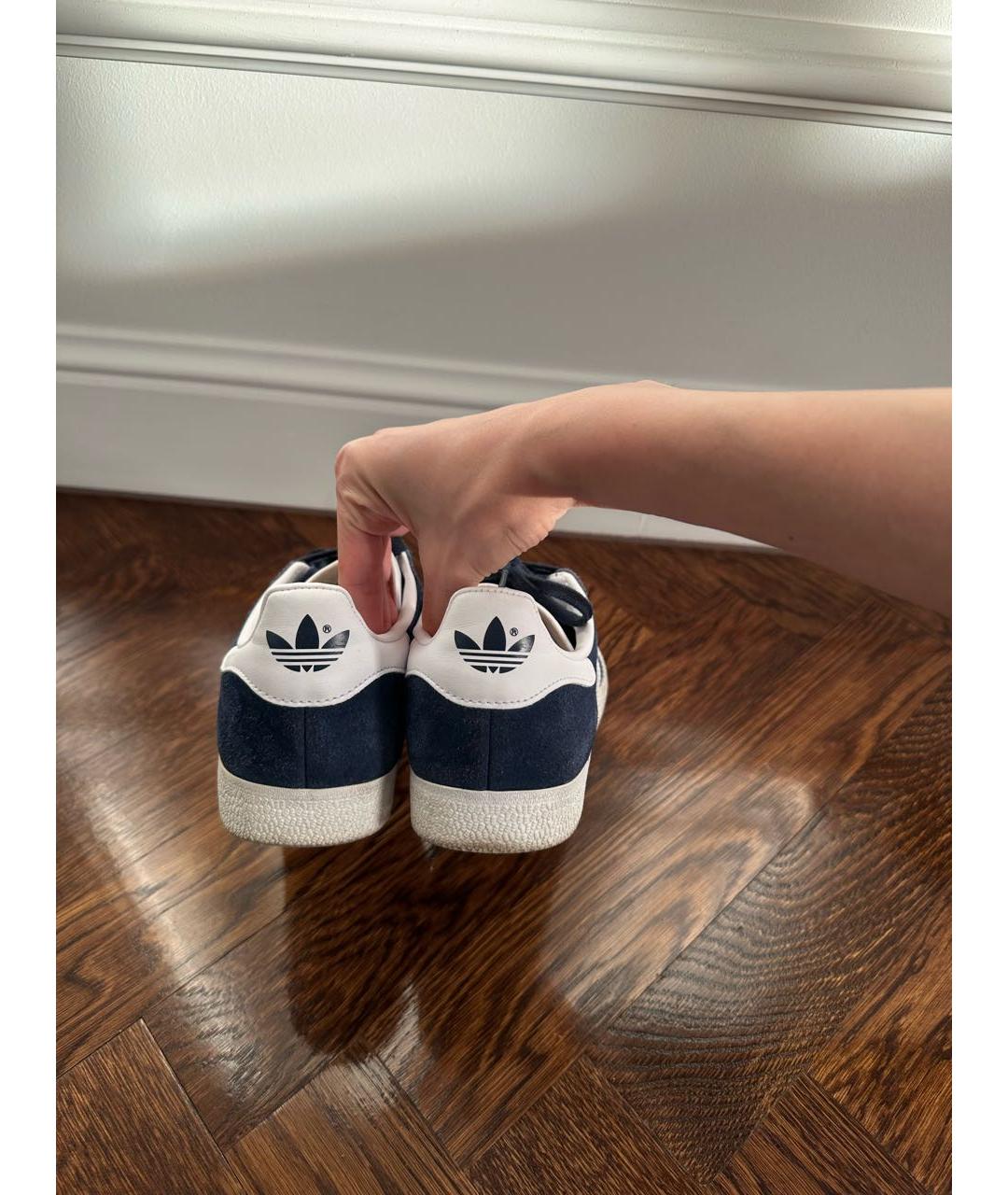ADIDAS Темно-синие замшевые кеды, фото 4