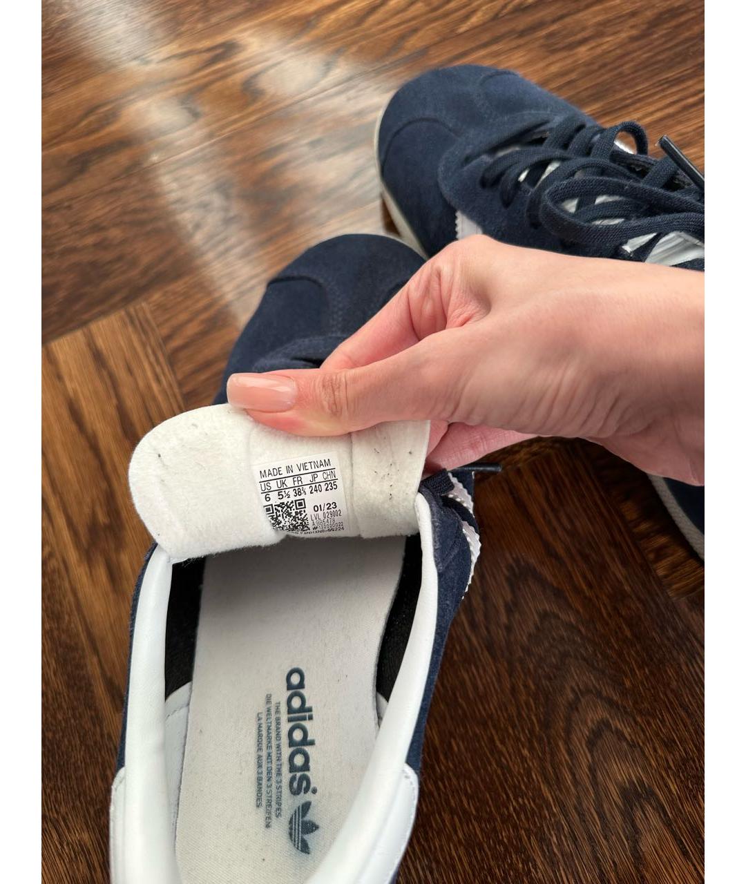 ADIDAS Темно-синие замшевые кеды, фото 8