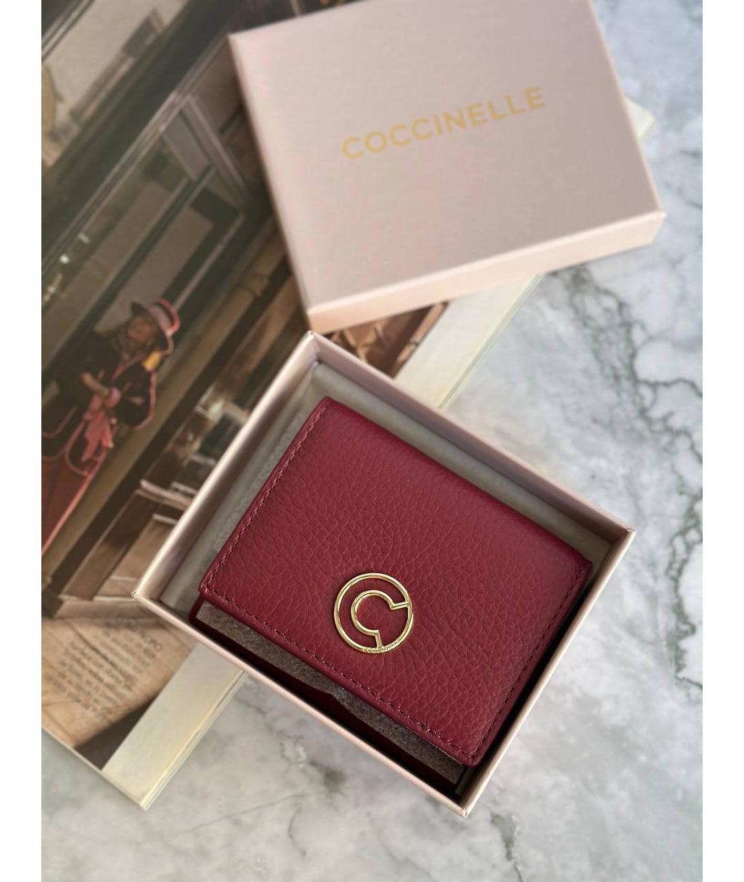 COCCINELLE Красный кожаный кошелек, фото 8