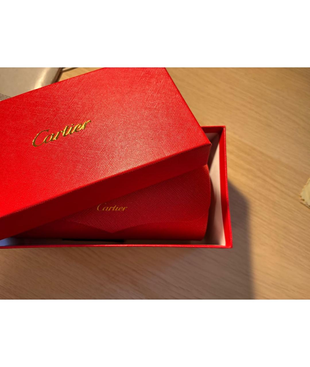 CARTIER Золотые металлические солнцезащитные очки, фото 4