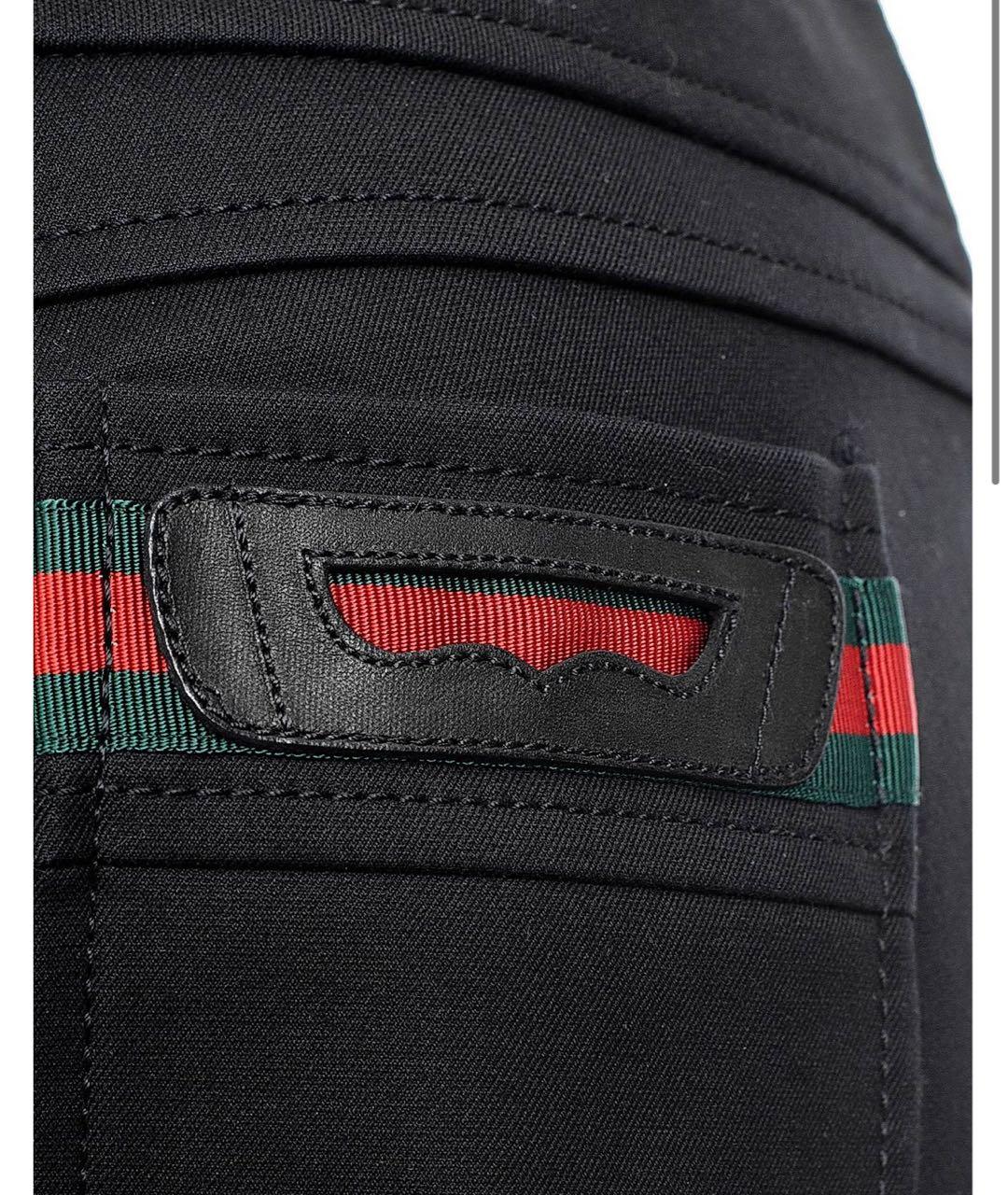 GUCCI Черные хлопковые прямые брюки, фото 6