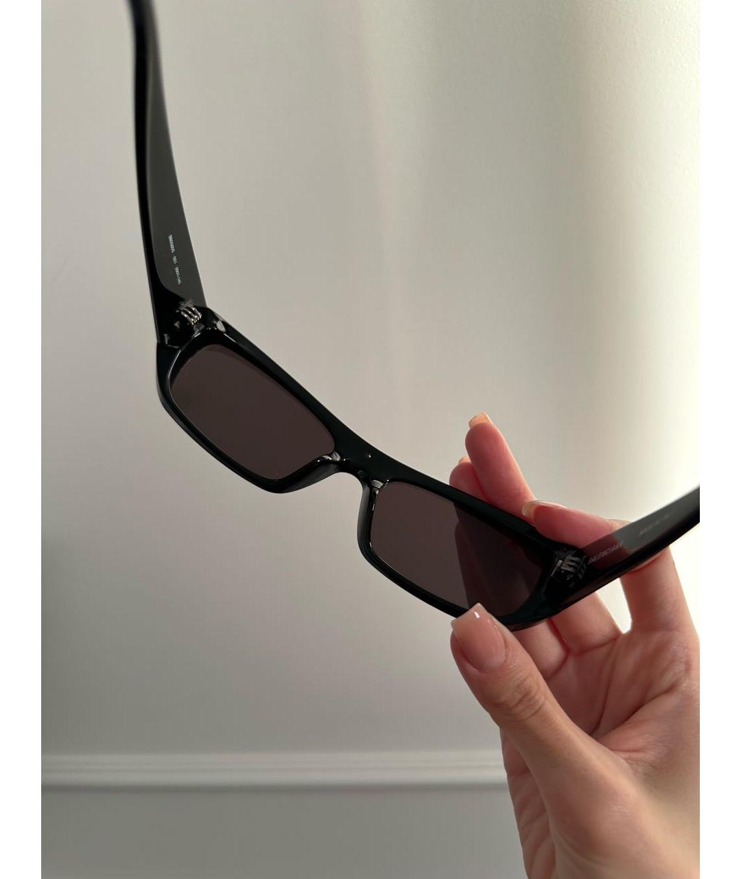 BALENCIAGA Черные пластиковые солнцезащитные очки, фото 5