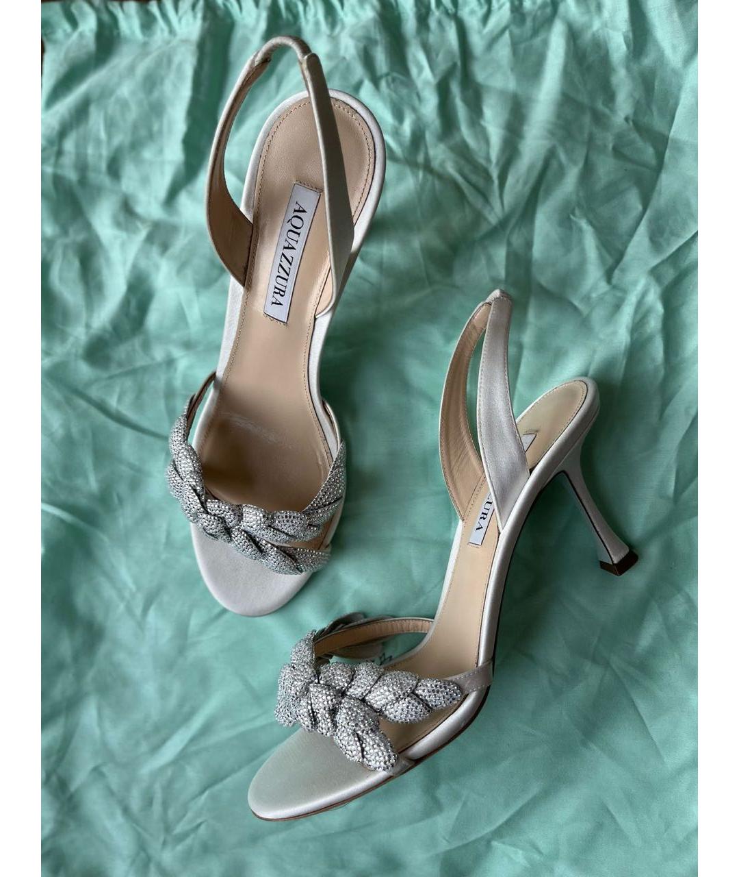 AQUAZZURA Белые босоножки, фото 4