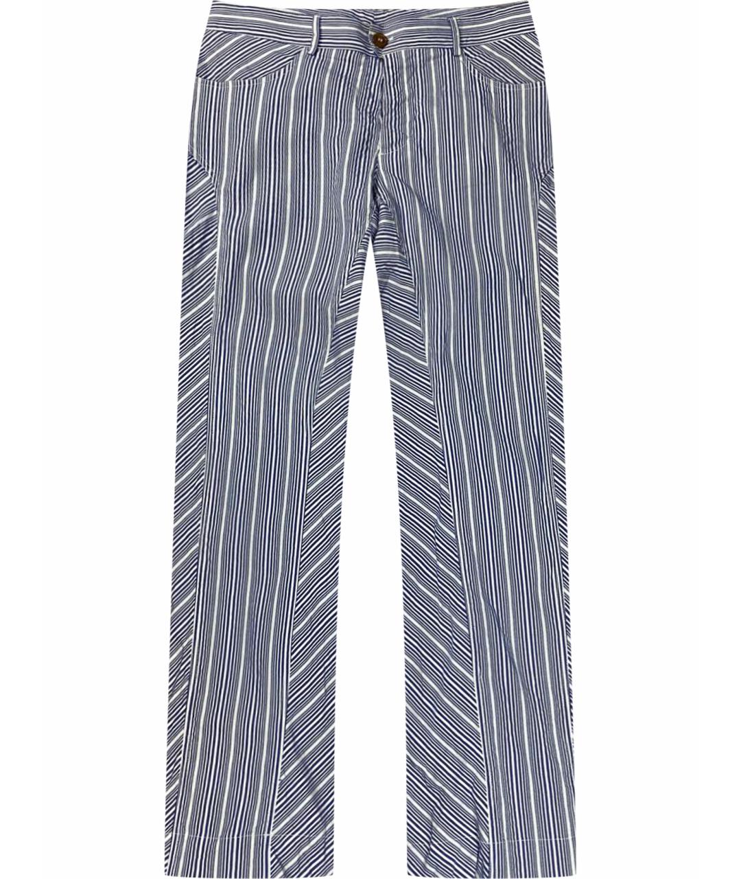 VIVIENNE WESTWOOD Голубые вискозные классические брюки, фото 1