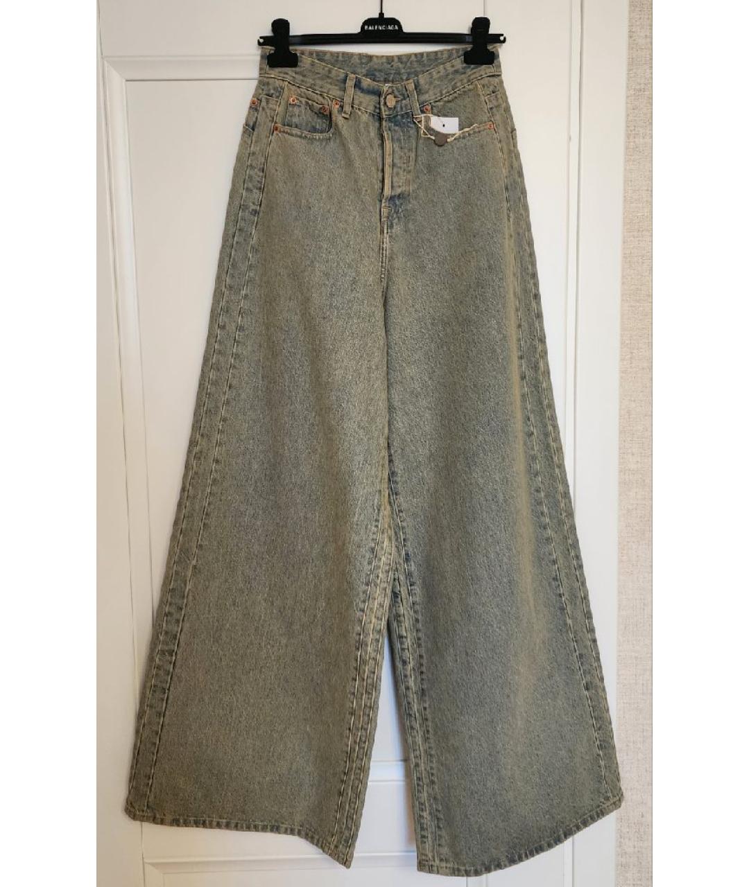 VETEMENTS Голубые хлопковые джинсы клеш, фото 10