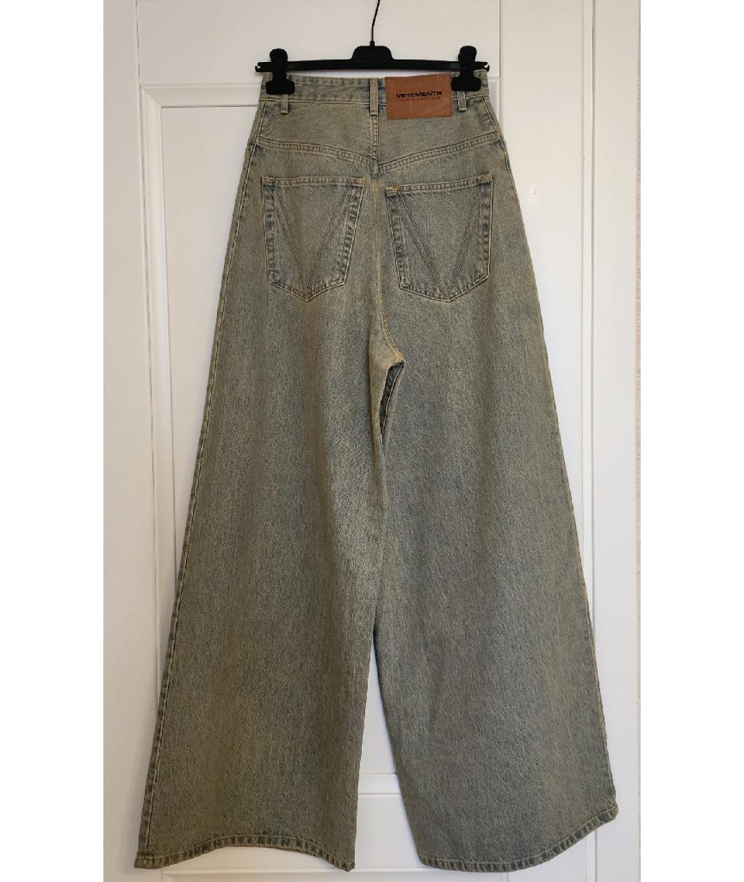 VETEMENTS Голубые хлопковые джинсы клеш, фото 2
