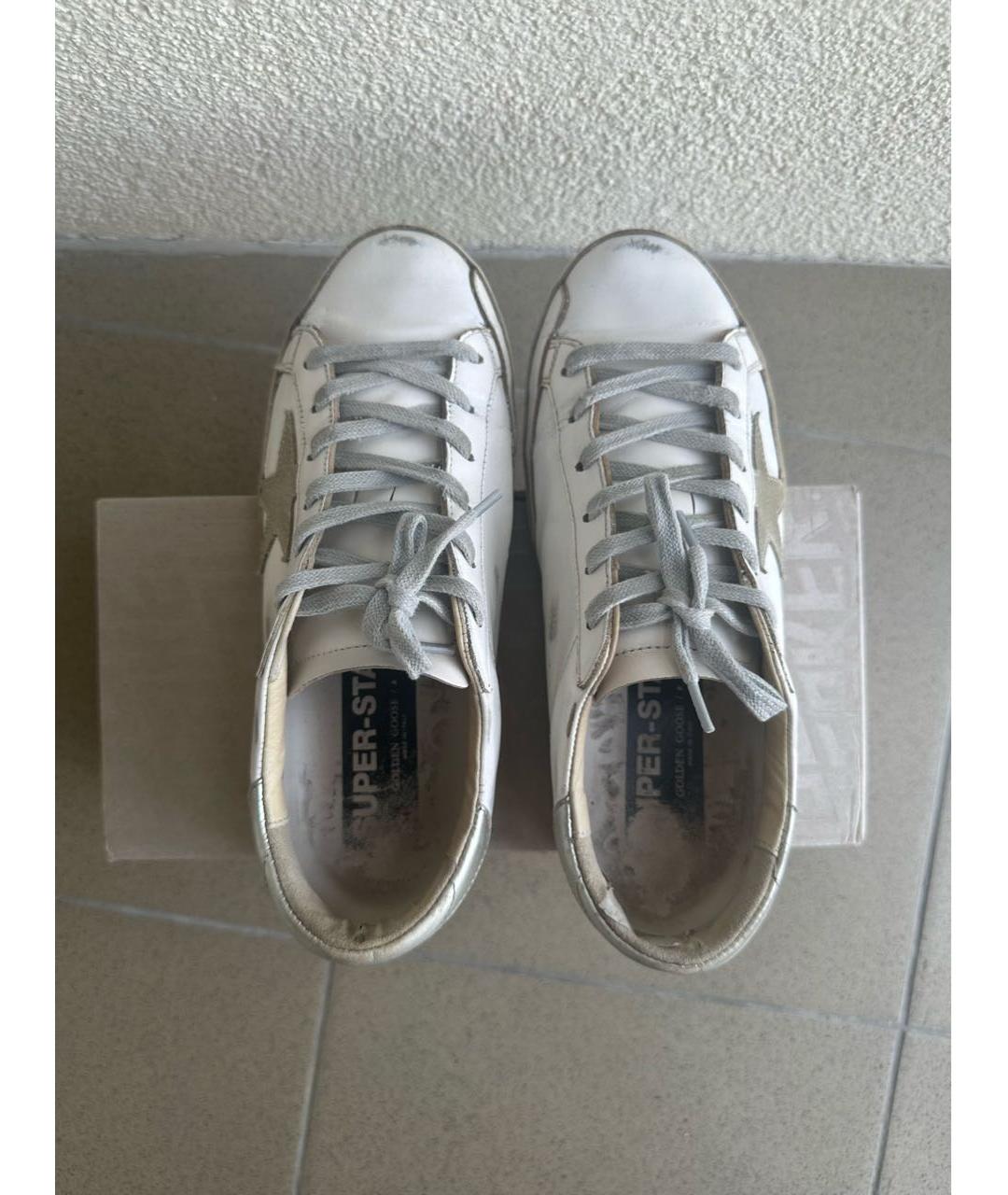 GOLDEN GOOSE DELUXE BRAND Белые кожаные кеды, фото 3
