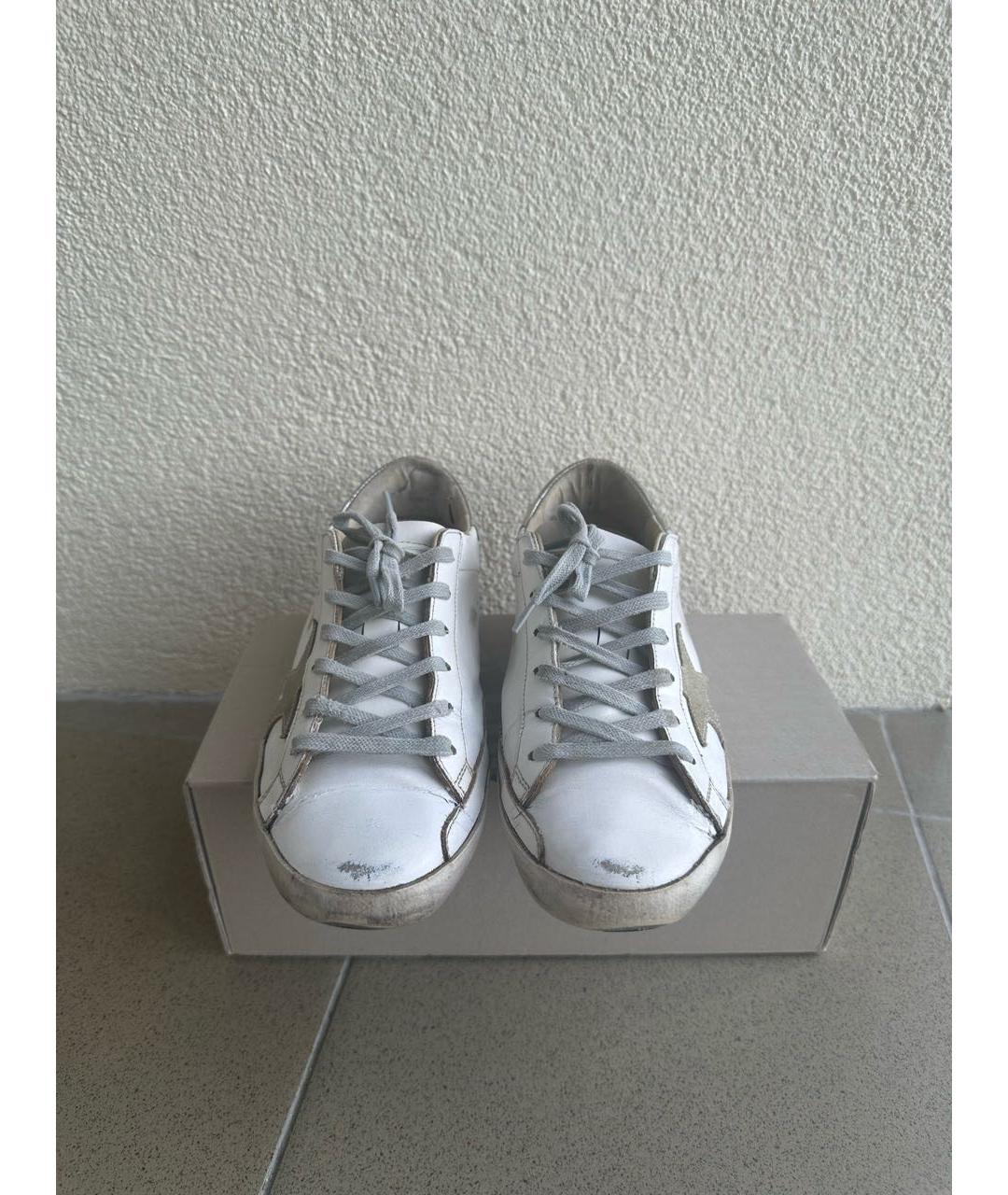 GOLDEN GOOSE DELUXE BRAND Белые кожаные кеды, фото 2