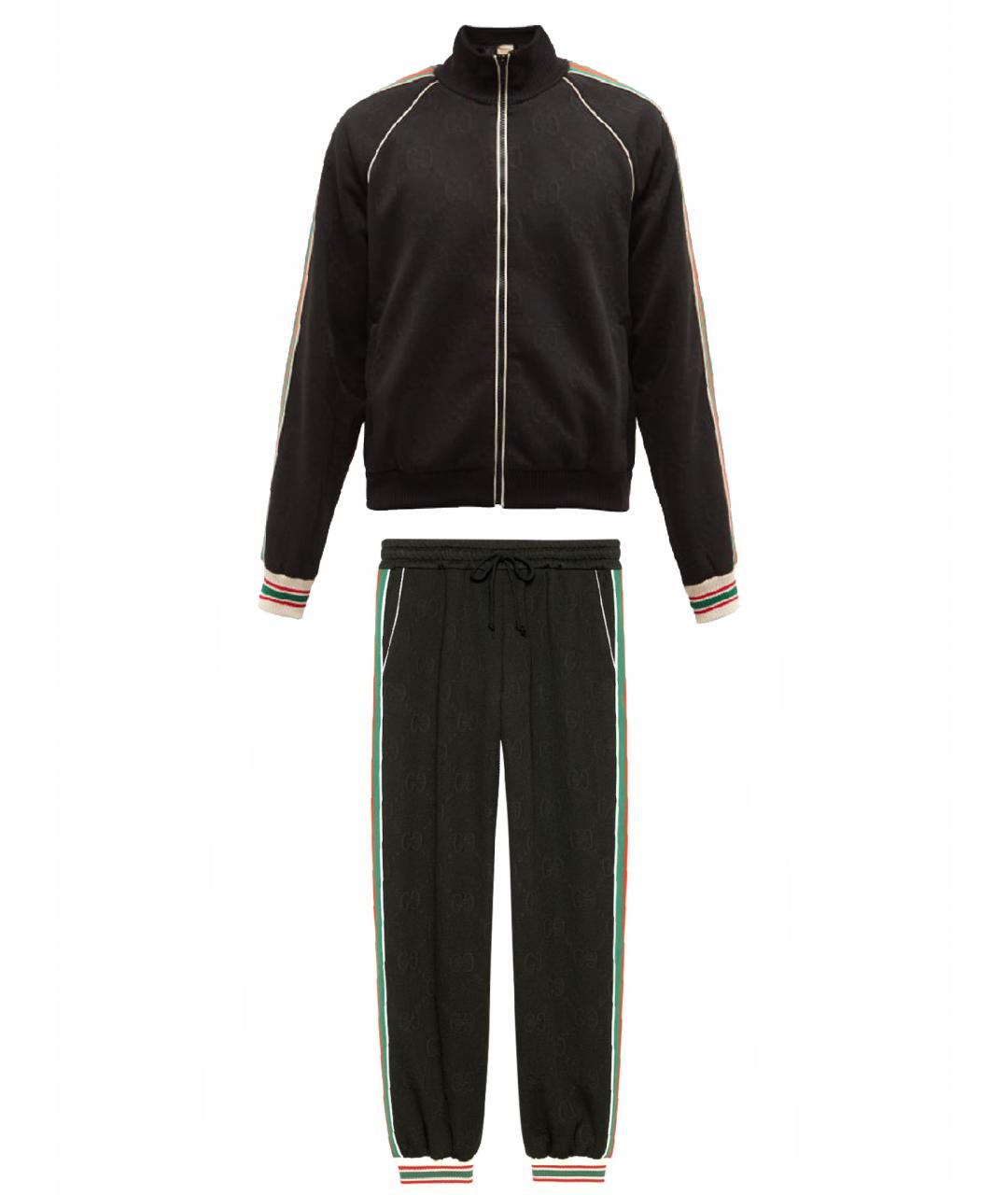 GUCCI Черный полиэстеровый спортивный костюм, фото 1