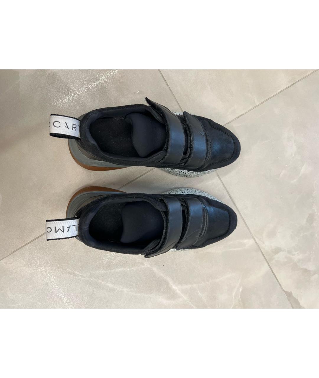 STELLA MCCARTNEY Черные кожаные кроссовки, фото 3