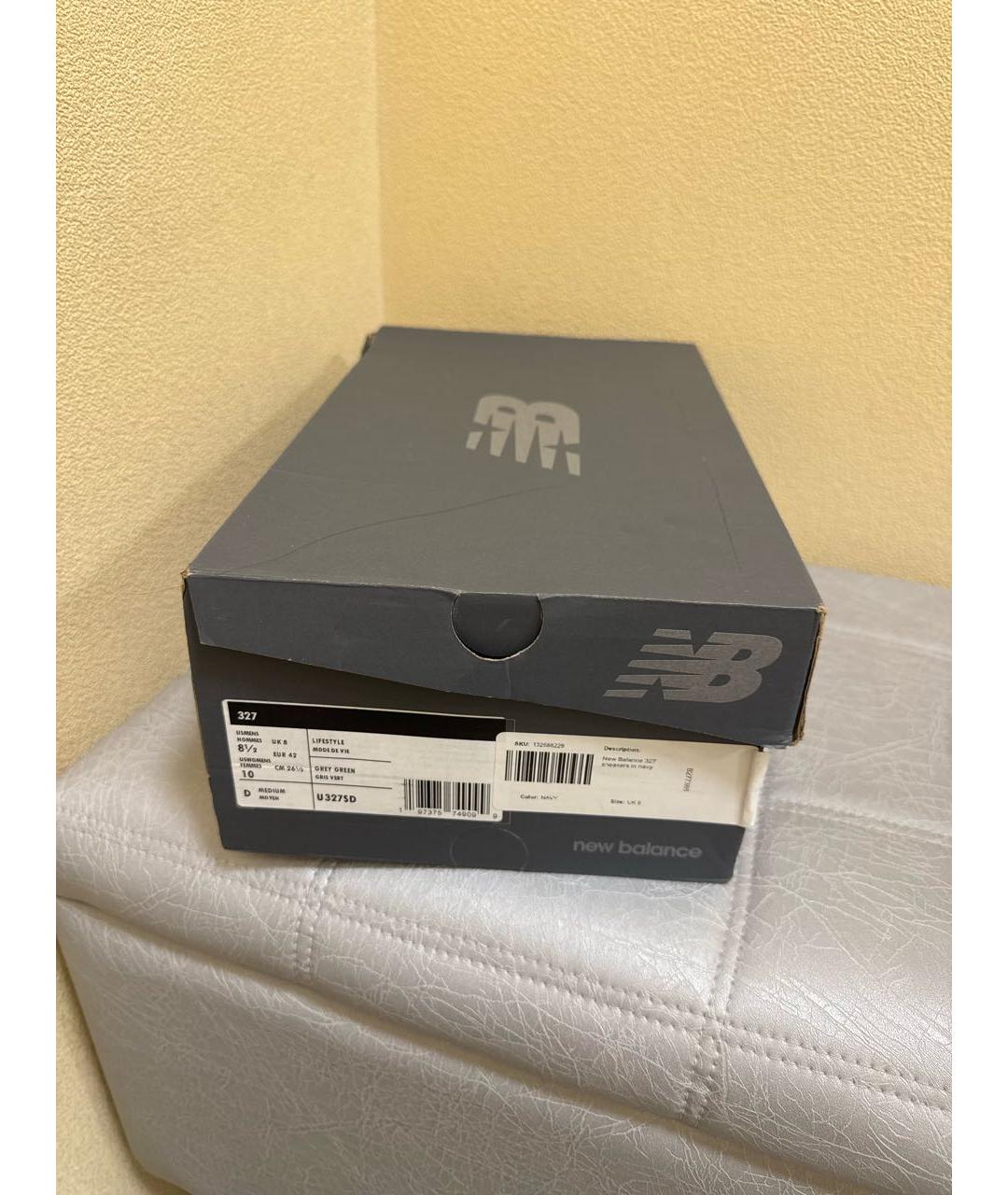 NEW BALANCE Серые замшевые низкие кроссовки / кеды, фото 7