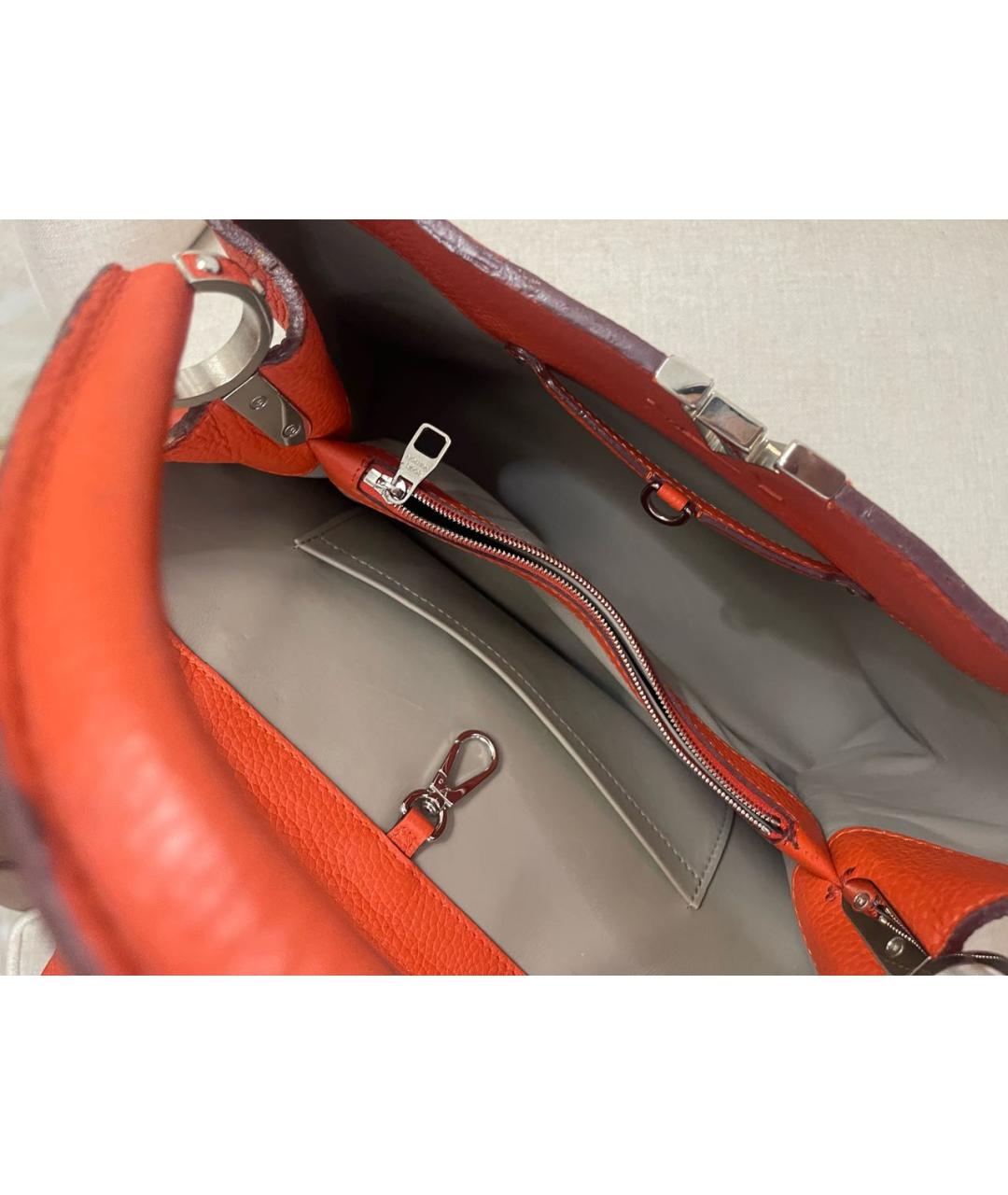 LOUIS VUITTON Коралловая кожаная сумка тоут, фото 4