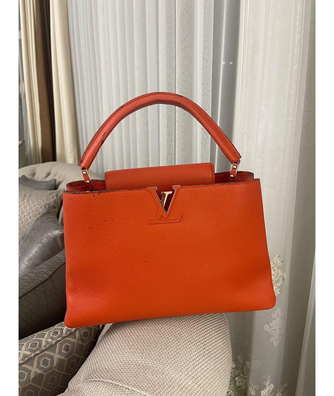 LOUIS VUITTON Коралловая кожаная сумка тоут, фото 2