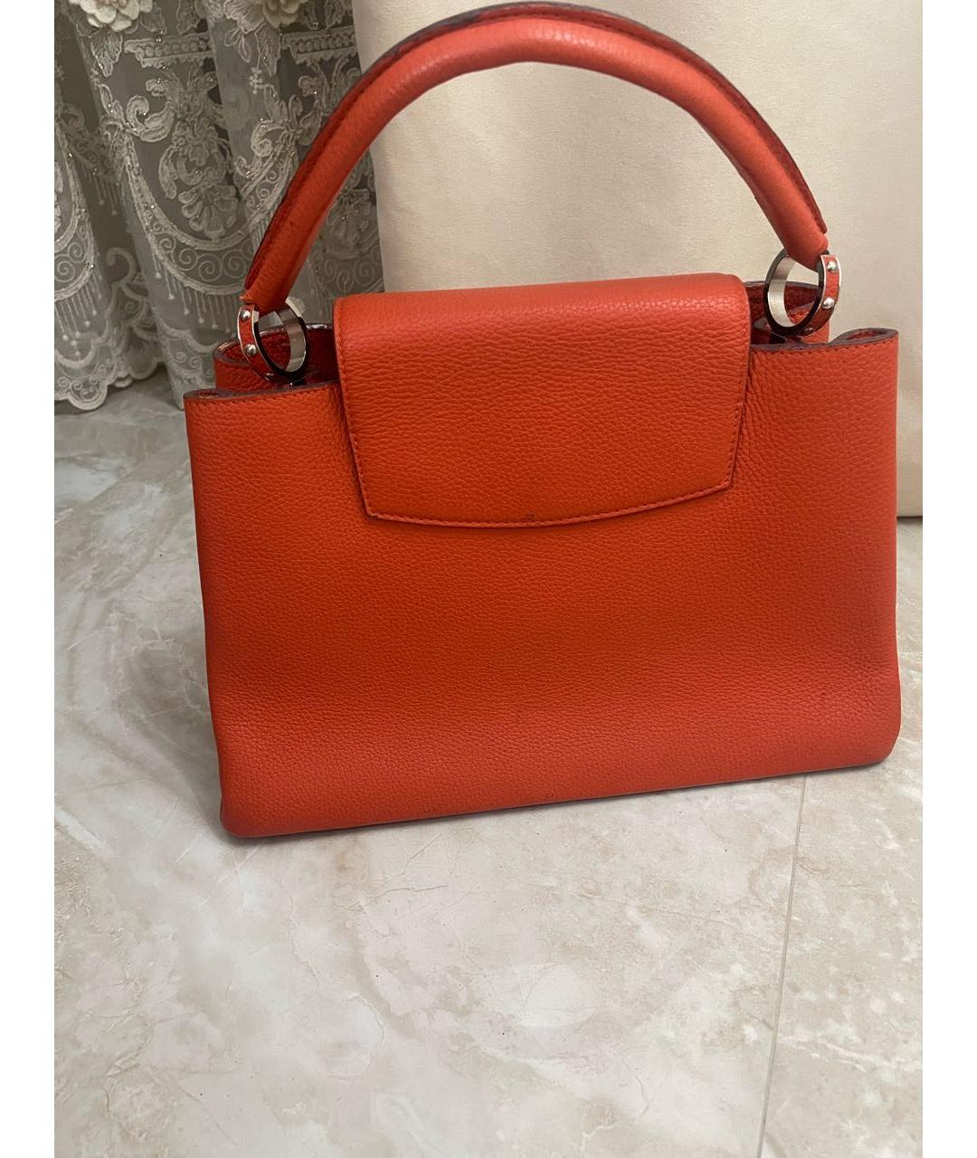 LOUIS VUITTON Коралловая кожаная сумка тоут, фото 3