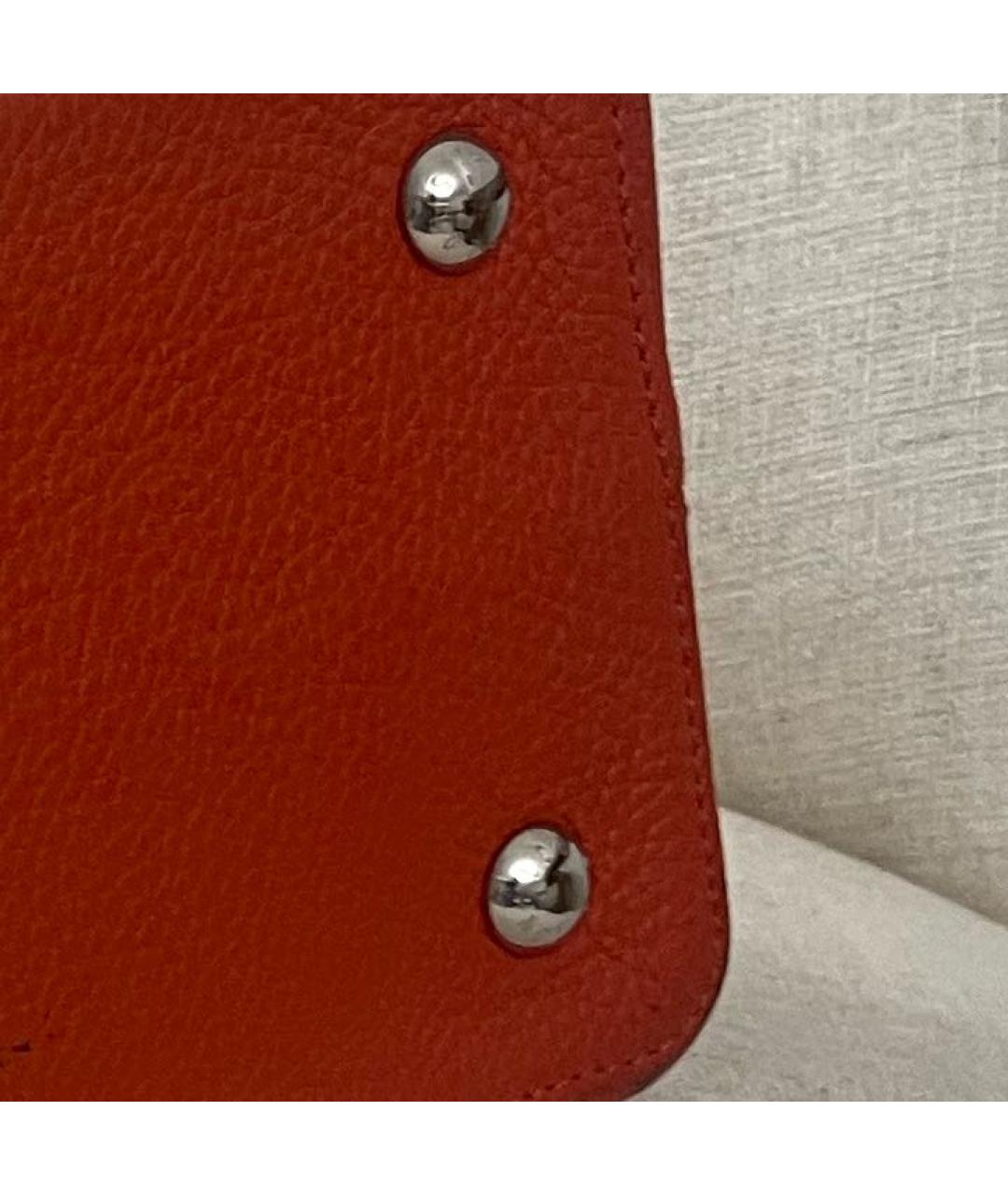 LOUIS VUITTON Коралловая кожаная сумка тоут, фото 6