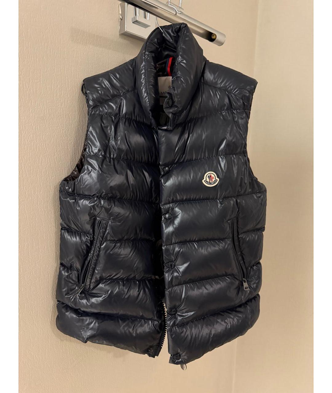 MONCLER Темно-синий жилет, фото 5