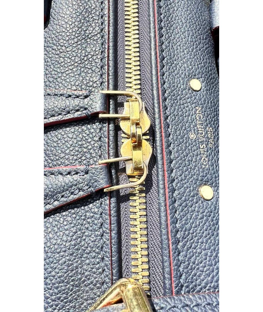 LOUIS VUITTON Синяя кожаная сумка с короткими ручками, фото 4