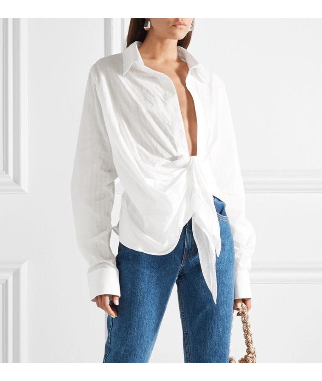 JACQUEMUS Белая хлопковая рубашка, фото 3