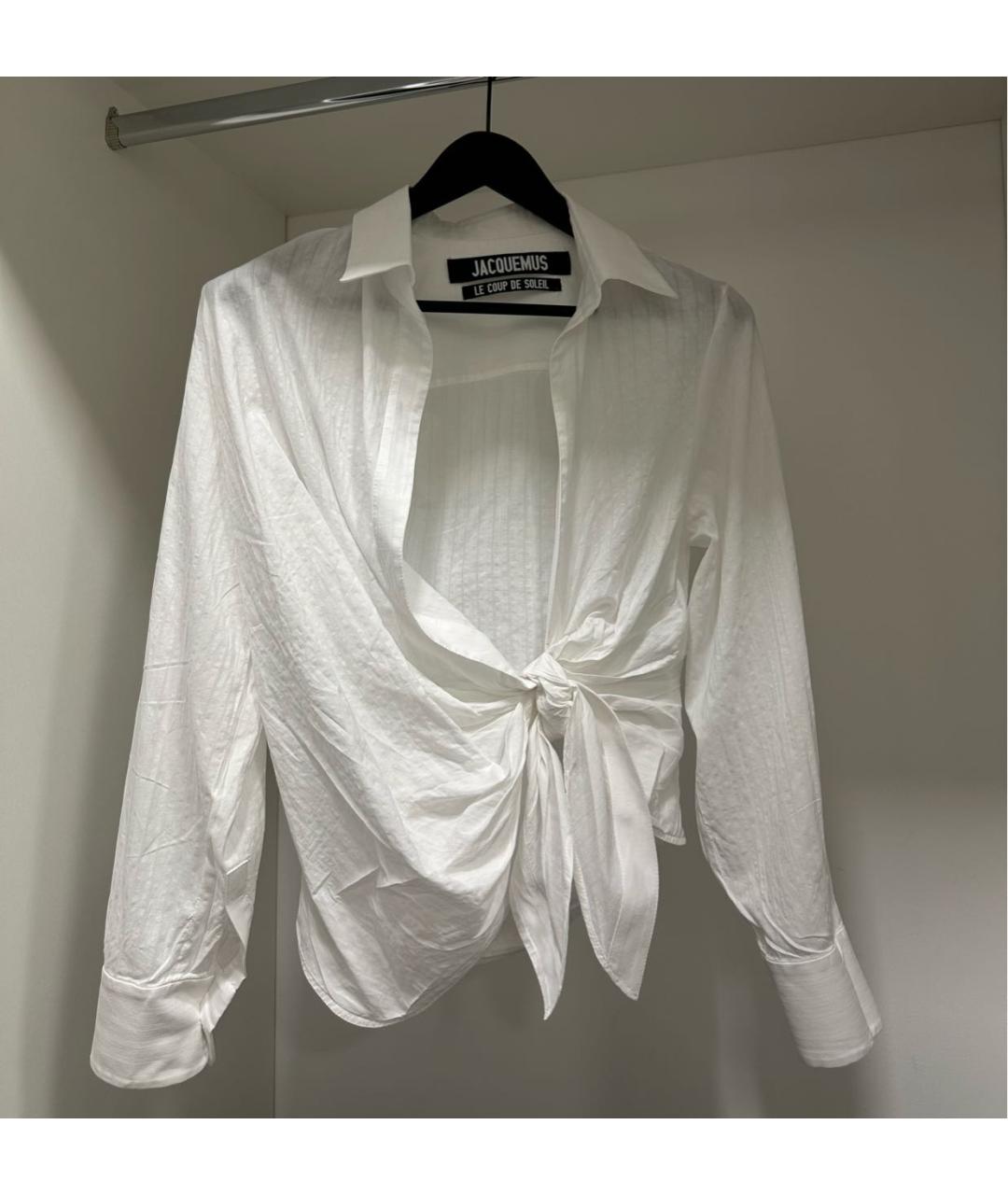 JACQUEMUS Белая хлопковая рубашка, фото 5