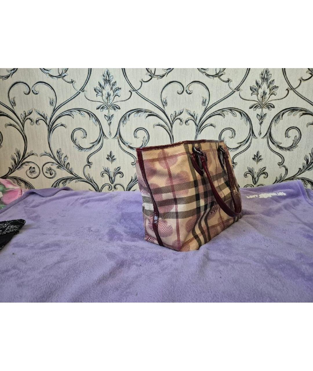 BURBERRY Бордовая сумка с короткими ручками, фото 2