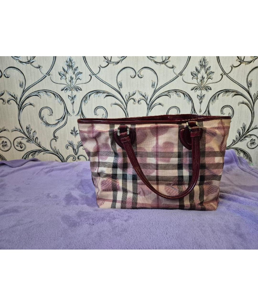 BURBERRY Бордовая сумка с короткими ручками, фото 3