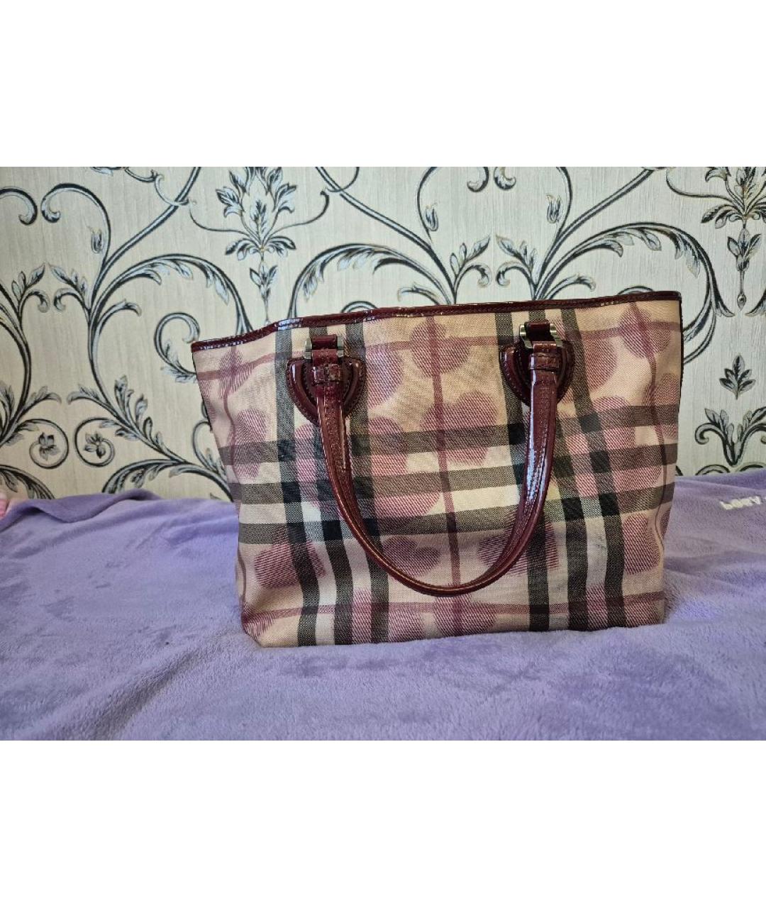 BURBERRY Бордовая сумка с короткими ручками, фото 10