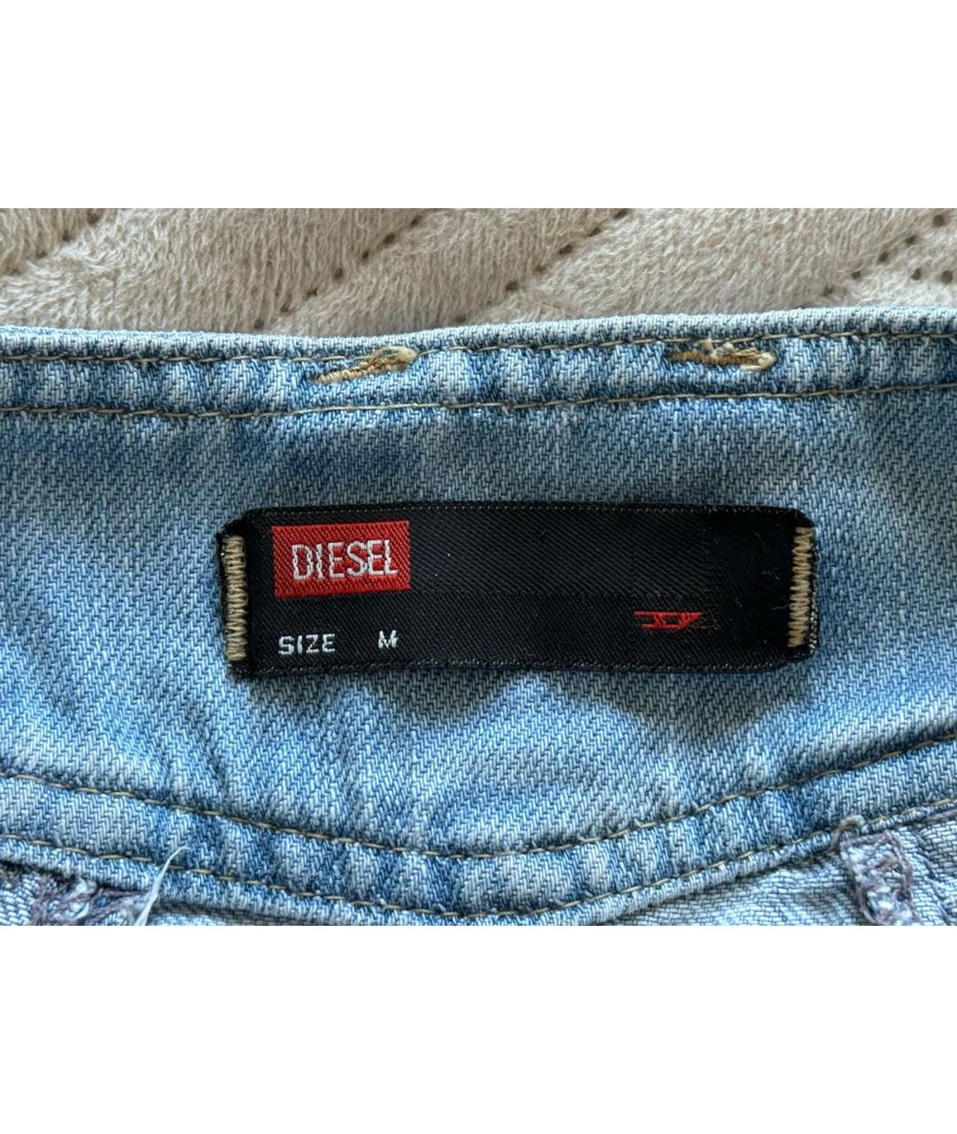 DIESEL Голубая деним юбка мини, фото 3