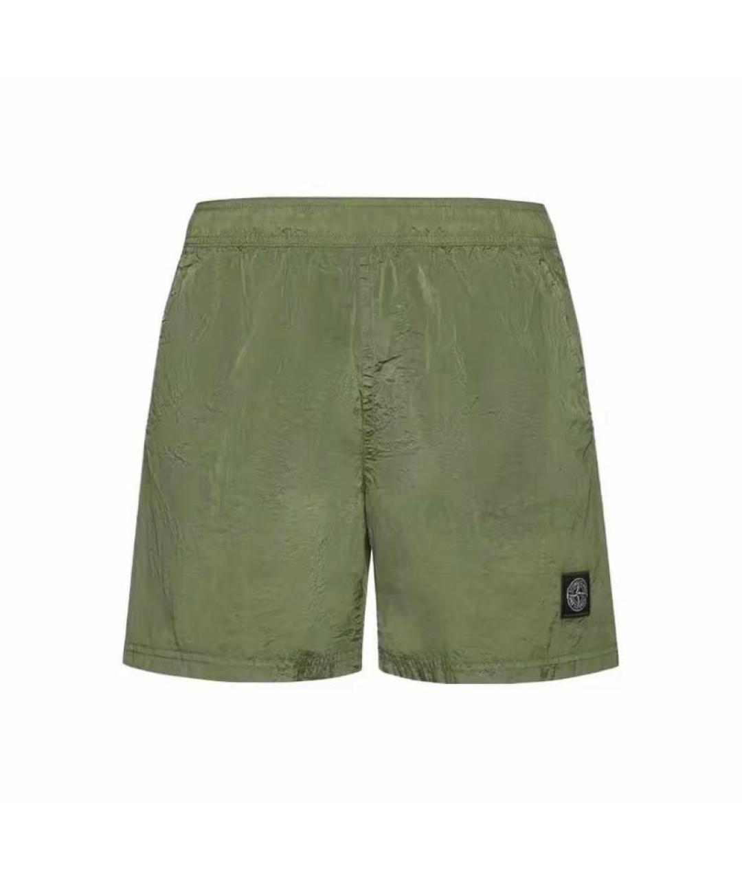 STONE ISLAND Зеленые шорты, фото 3