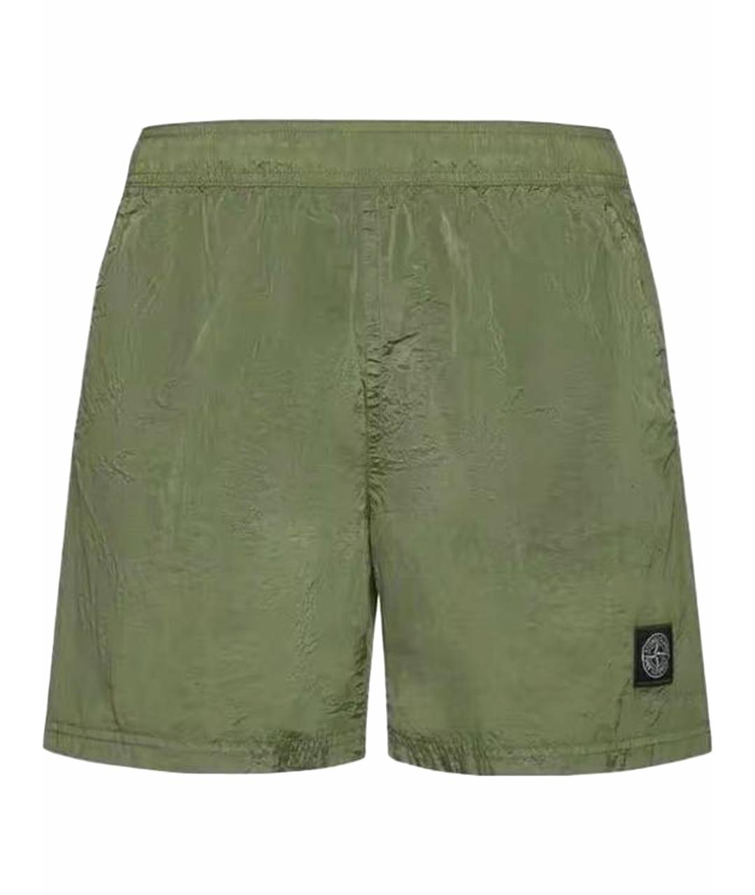 STONE ISLAND Зеленые шорты, фото 1