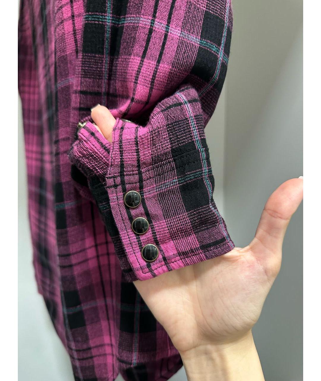 SAINT LAURENT Розовая хлопковая рубашка, фото 4