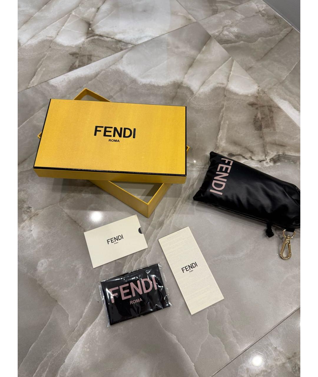 FENDI Голубые металлические солнцезащитные очки, фото 7