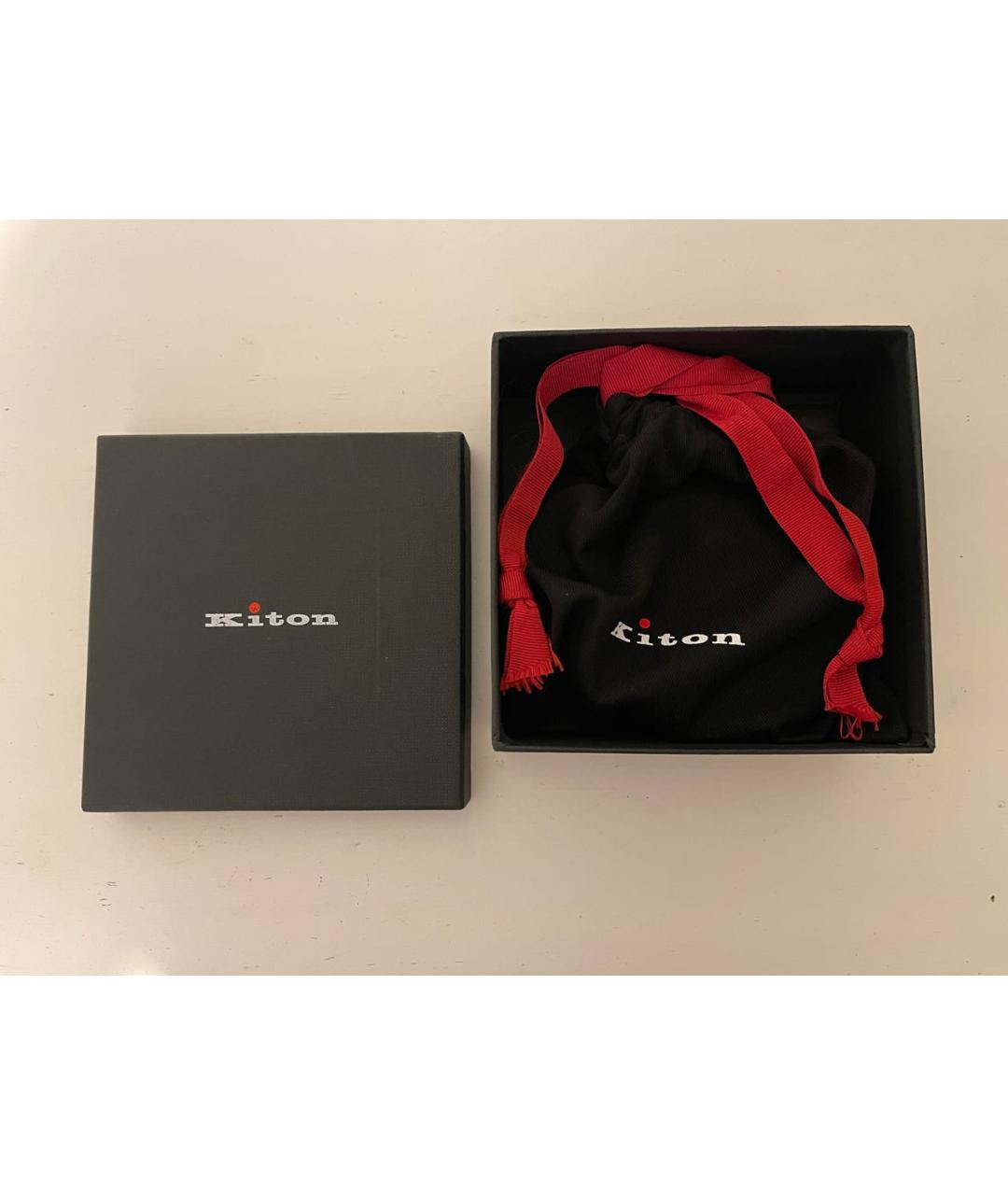 KITON Черный кожаный ремень, фото 6