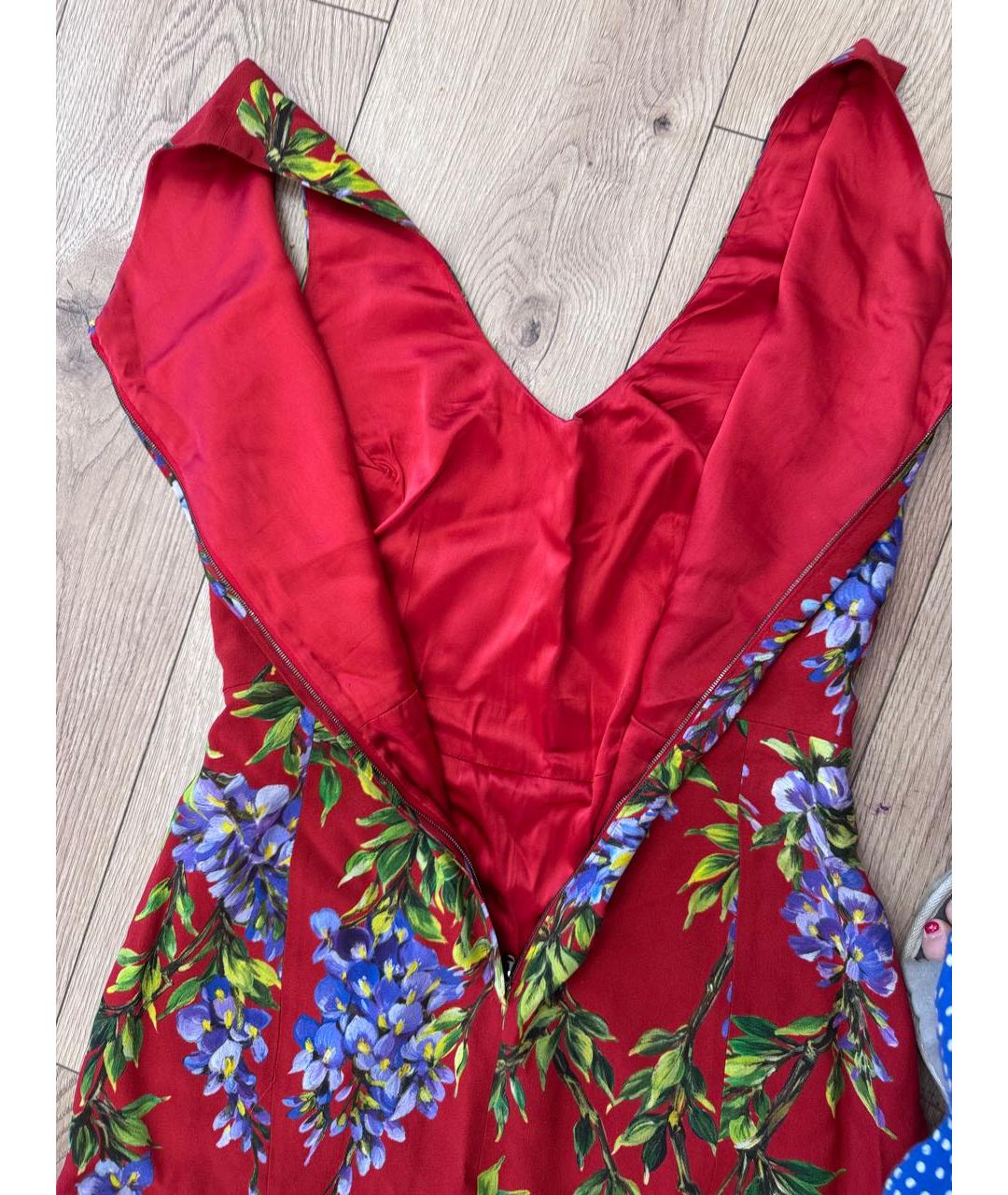 DOLCE&GABBANA Бордовый вискозный сарафан, фото 4