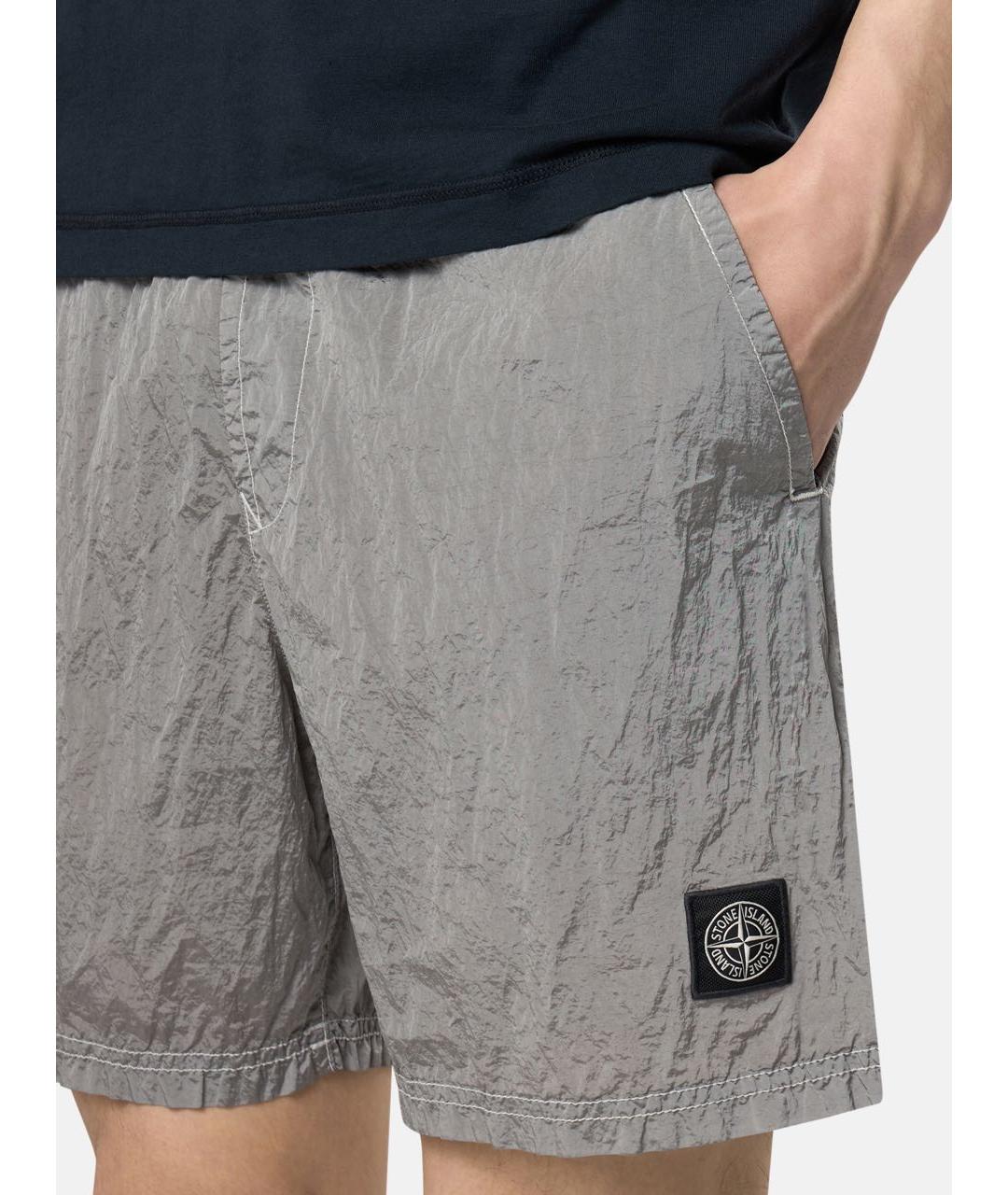 STONE ISLAND Серые шорты, фото 3