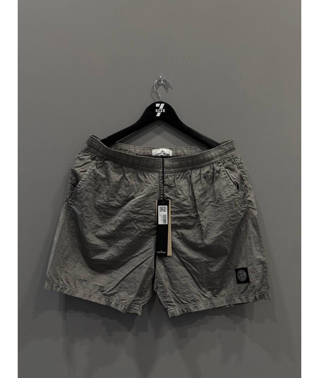 STONE ISLAND Серые шорты, фото 6
