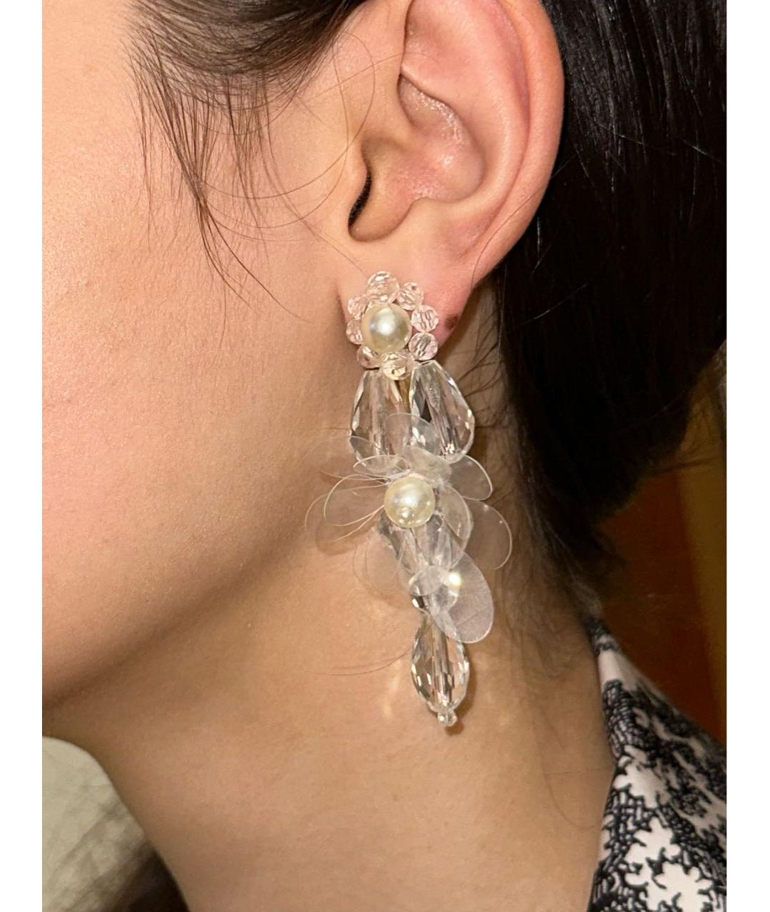 SIMONE ROCHA Белые стеклянные серьги, фото 5