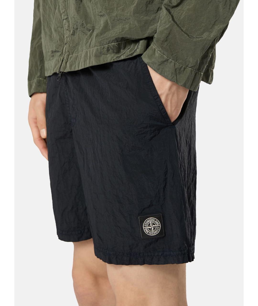 STONE ISLAND Темно-синие шорты, фото 3