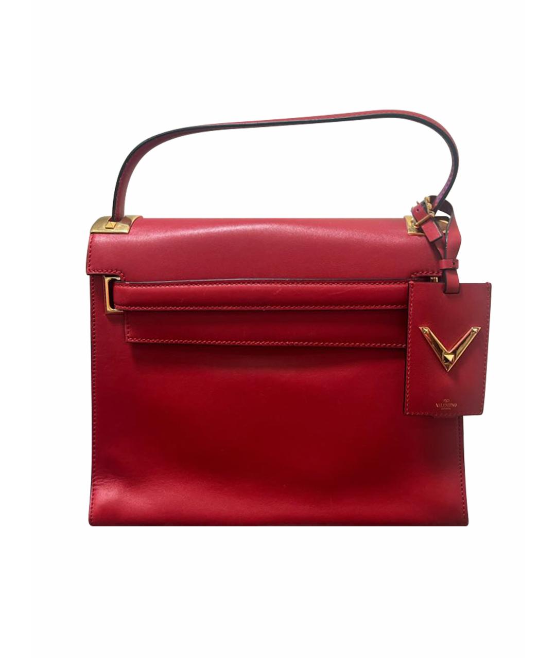 VALENTINO Красная кожаная сумка тоут, фото 1