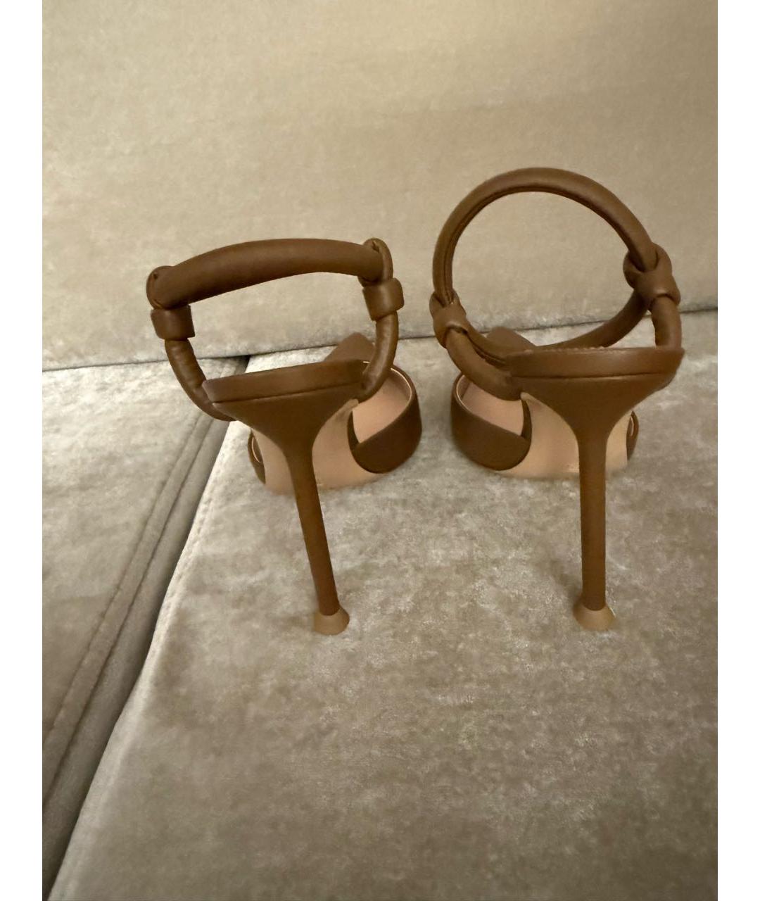 GIANVITO ROSSI Коричневые кожаные туфли, фото 3