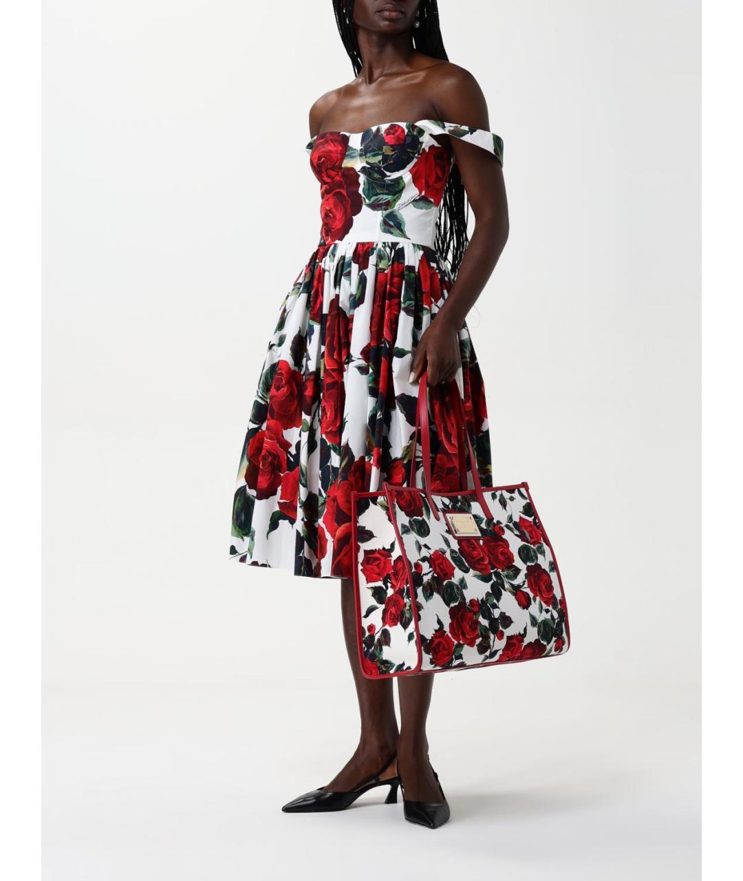 DOLCE&GABBANA Мульти жаккардовая сумка тоут, фото 2