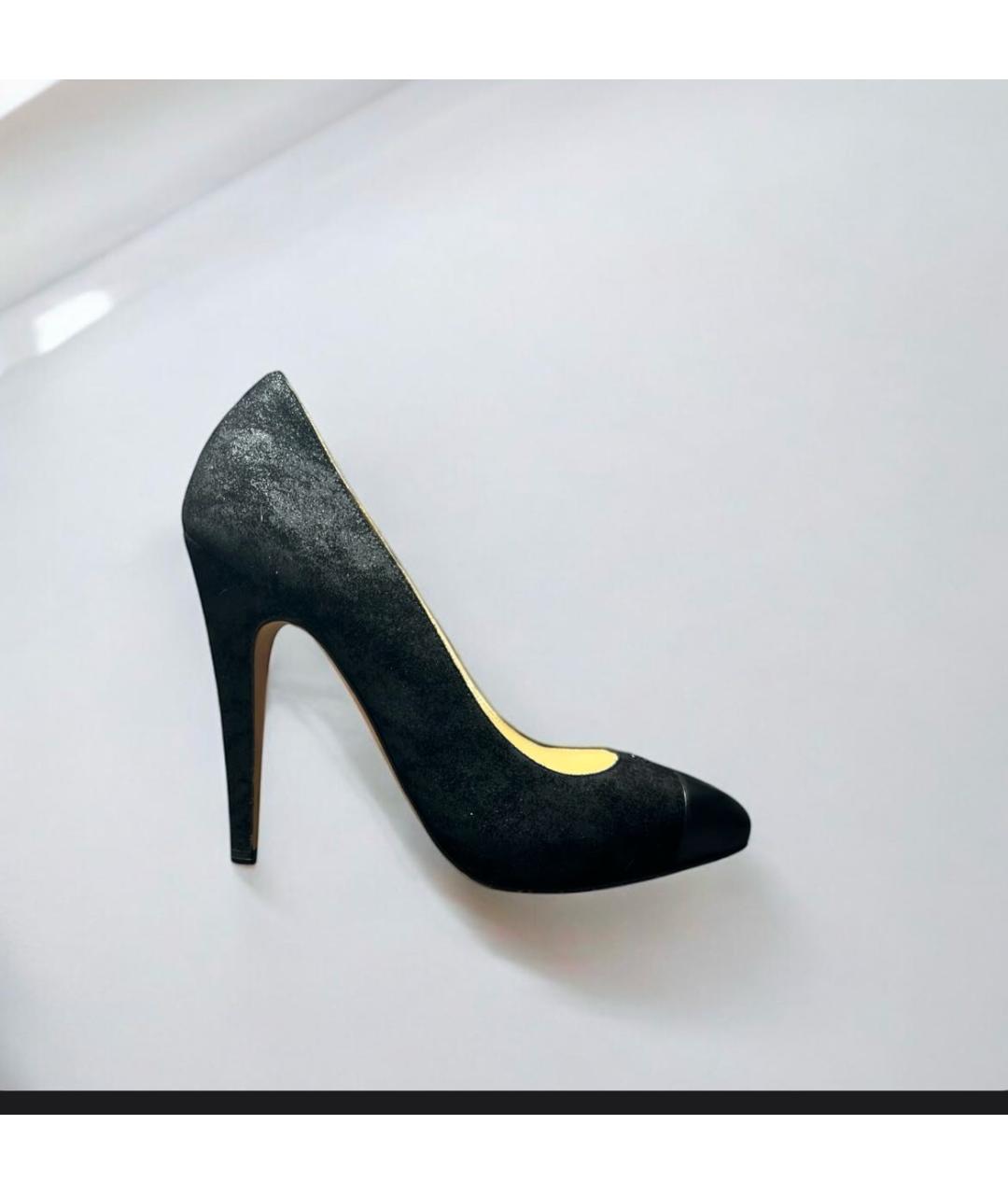 CHANEL Черные кожаные туфли, фото 6